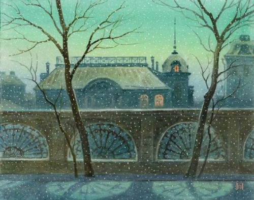 Петербуржский дворик зимой