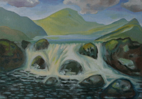 Водопад (свободная копия работы Линды Бирч)