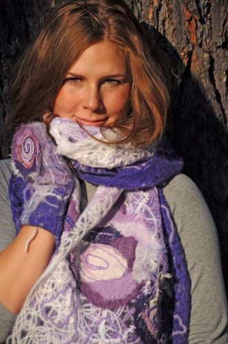 Шарф "Сирень"