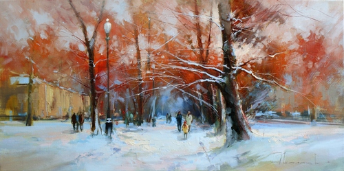 «На заре по Тверскому». Тверской бульвар.