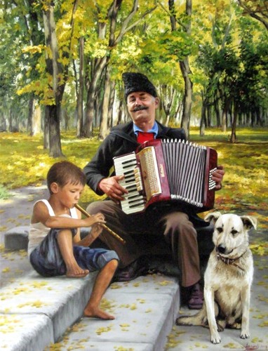 Уличные музыканты. Молдова.
