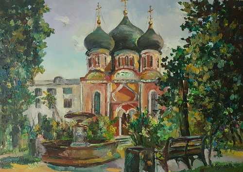 Чугунный фонтан у Покровского храма