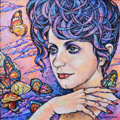 Женщина с бабочками