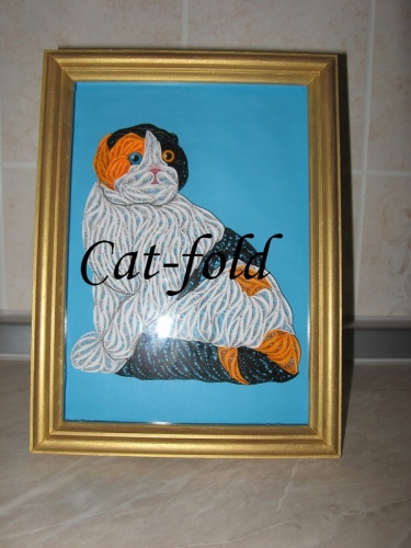 Картина-панно Скоттиш-фолд №1 в рамке, под стеклом.
