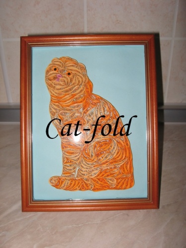 Картина-панно Скоттиш-фолд №2 в рамке, под стеклом.