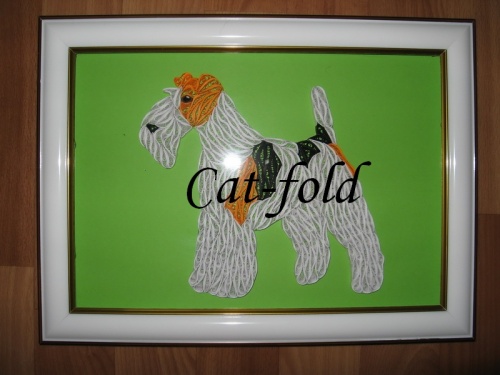 Картина-панно Фокс-терьер в рамке.