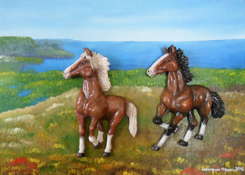 Лошади на прогулке