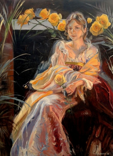 Свободная копия "Желтая роза" Даниэль Герхартц