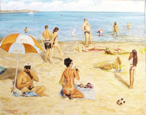 Одесский пляж Лузановка.(Из серии:"Улыбни